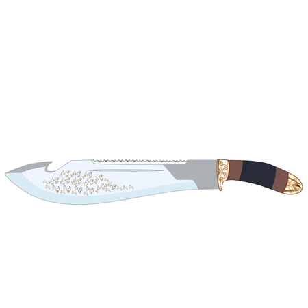 Machete vector flat style design illustrationのイラスト素材