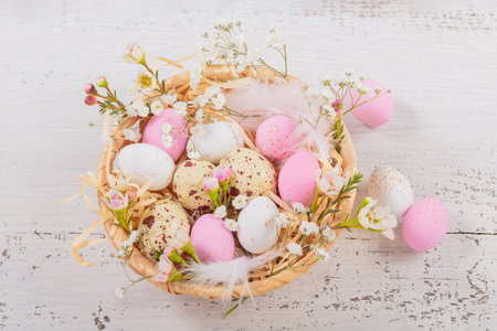Easter candy chocolate eggs and almond sweets
