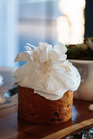 Elegant Easter Cake with Floral Topping