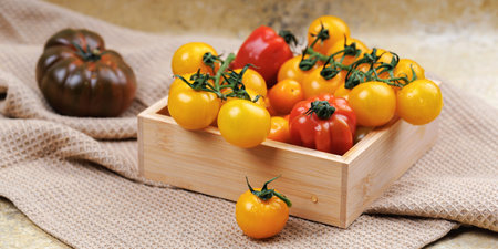Fresh tomatoes for healthy meal prepの写真素材