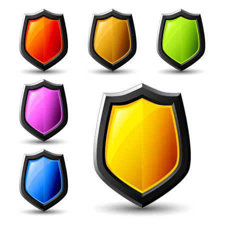 Vector shield iconsのイラスト素材