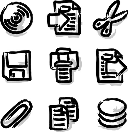 Web icons marker contour filesのイラスト素材
