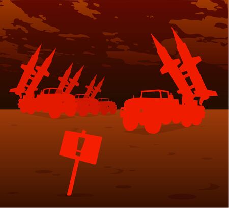 red missile warfareのイラスト素材