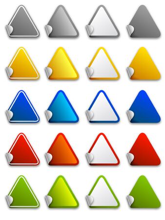 Web stickers, labels and icons - triangleのイラスト素材