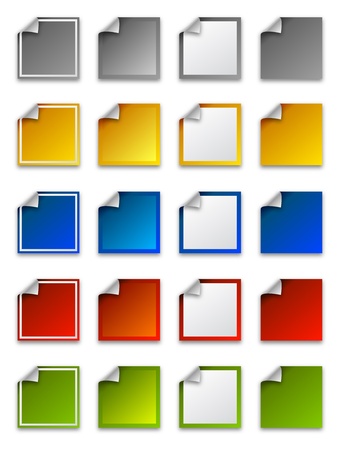 Web stickers, labels and icons - squareのイラスト素材
