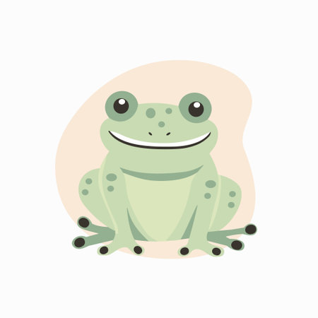 Frog icon. Flat illustration of frog vector icon for web designのイラスト素材