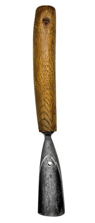 vintage block maker`s gouge isolated over white background