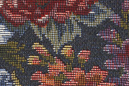 macro image of textured floral pattern upholstery textile background