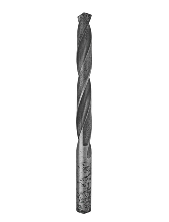 rusty vintage  drill bit over white, clipping pathの写真素材