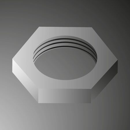 Nut screw. Vector icon nut, screw, hardware, icon, illustration, metal, signのイラスト素材