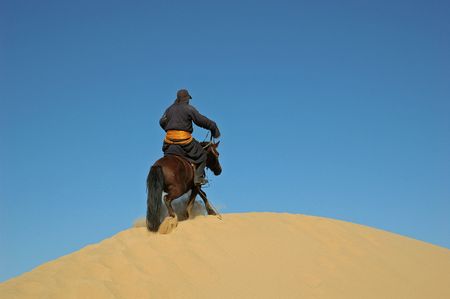 Mongolian horsemanの写真素材