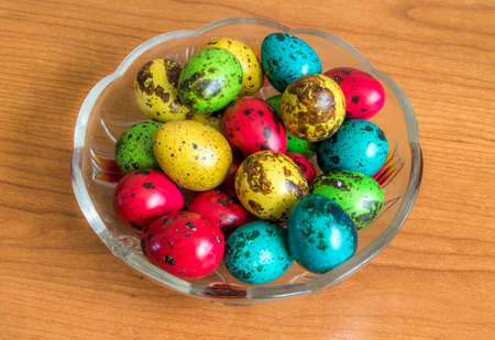 Easter quail eggsの写真素材