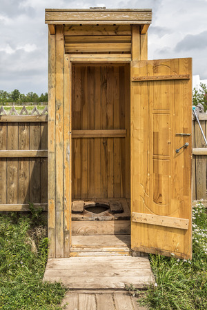 A sample of an old rural toilet.の写真素材