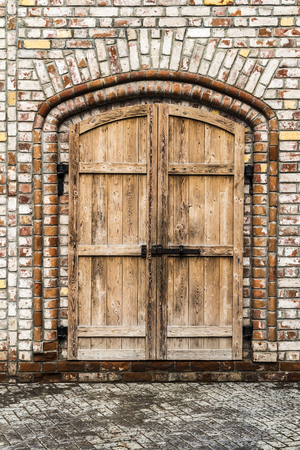 old wooden gateの写真素材