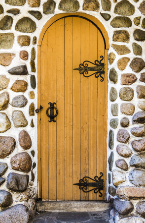old wooden doorの写真素材