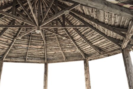 Big wooden shelterの写真素材