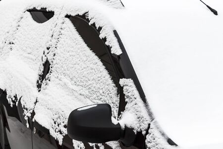 car under snowの写真素材
