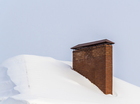 Chimney on the roofの写真素材