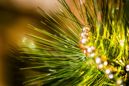 Christmas-tree toy close-up as an abstraction.の写真素材