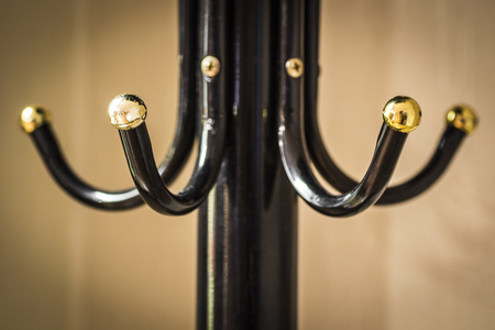 Part of metal hangers for clothes closeup.の写真素材