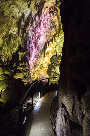 Inside the large karst caves of Prometheus near Kutaisi in Georgia.