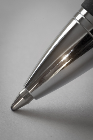 The tip of the ballpoint pen is close-up.の写真素材