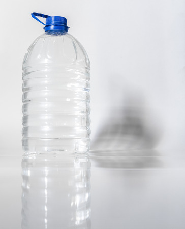 Five-liter plastic bottle with clean water.の写真素材