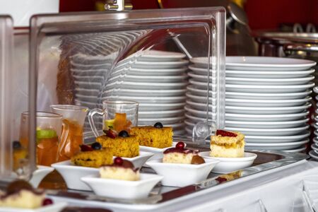 Sweet food is served at the hotelâ€™s buffet.