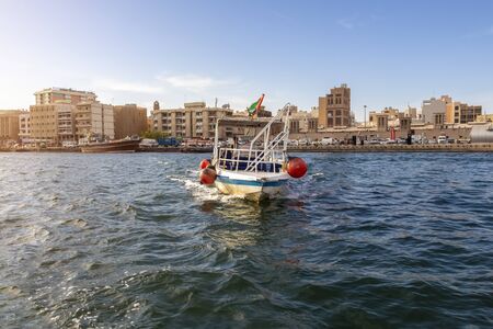 Dubai, UAE - December 1, 2018: View of Dubai creek on a beautiful day, Deira districtのeditorial素材