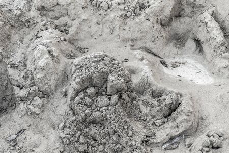 Mixing building concrete close up as background.の写真素材