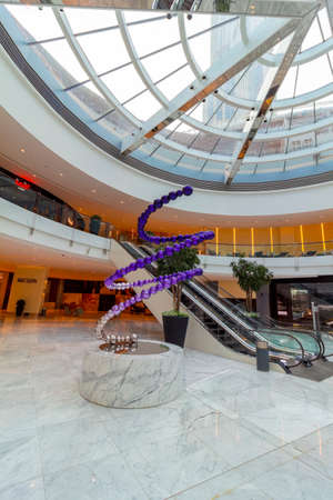 Dubai, UAE - November 28, 2018: Interior views of the largest mall in the world, the Dubai Mall.