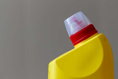 Close-up of a disinfectant in a plastic bottle.の写真素材