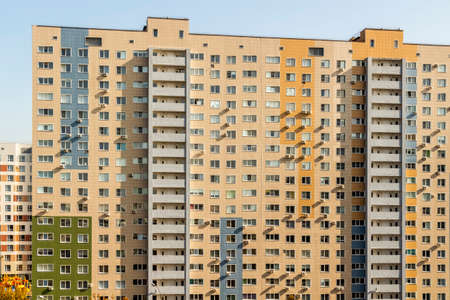 Modern urban high-rise buildings in a residential area.の写真素材