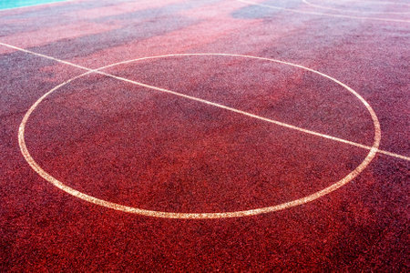 White dividing line of the sports field.の写真素材