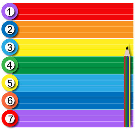 Rainbow notebookのイラスト素材