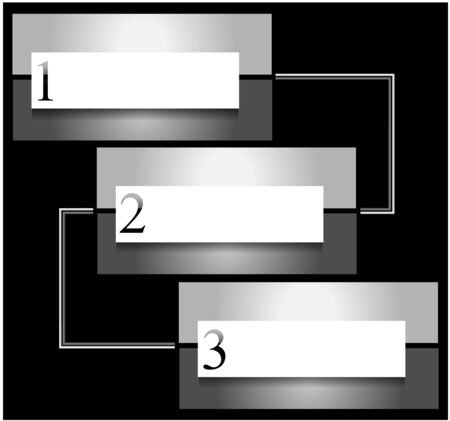 A set of a metal bannersのイラスト素材