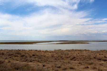 Landscape steppe lakeの写真素材