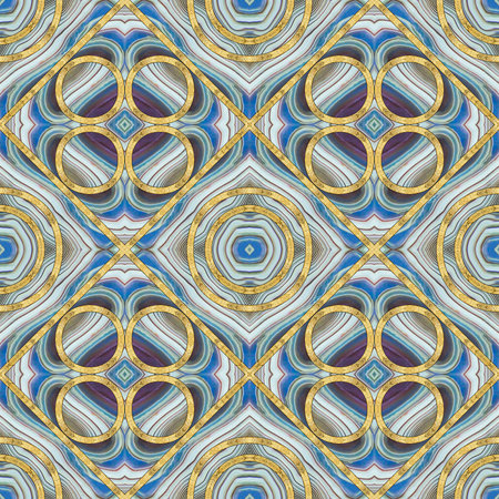 ceramic tile pattern. Ethnic ornament. Oriental seamless pattern. Illustration in stained glass...