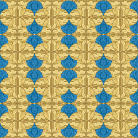 ceramic tile pattern. Ethnic ornament. Oriental seamless pattern. Illustration in stained glass...