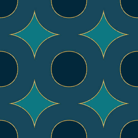 ceramic tile pattern. Modern ornament. Geometric seamless pattern. Illustration in stained glass style. geometric openwork. art deco. Print for wallpaper, T-shirts, linens or wrapping, textile.の写真素材