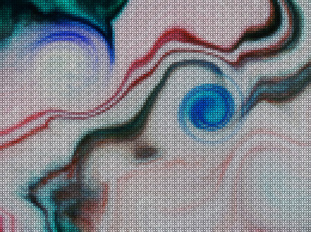Illustration. Cross-stitch marble background. Modern futuristic pattern. Multicolor dynamic background. Decorative prints for creativity and imagination. Cross-stitching rustic or country style.の写真素材