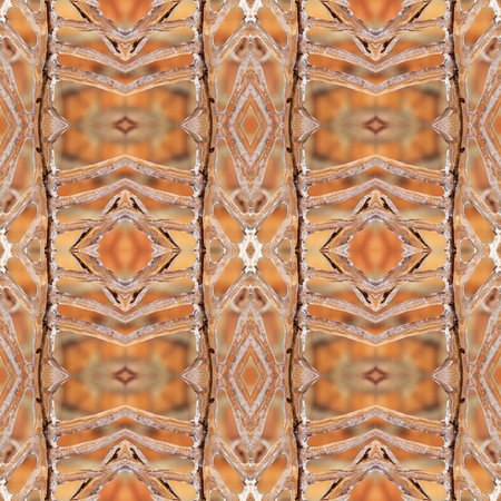 Ice texture. Futuristic seamless pattern of icicles on the trees. Icicles in early spring. Spring...