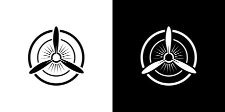 Propeller circle graphic fan engine motor turbine plane rotation isolatedのイラスト素材