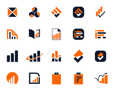Set of finance business icon graphicのイラスト素材