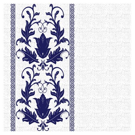Floral pattern. baroque, damask. Element for decorating of invitations, cards, decoration for bagsのイラスト素材