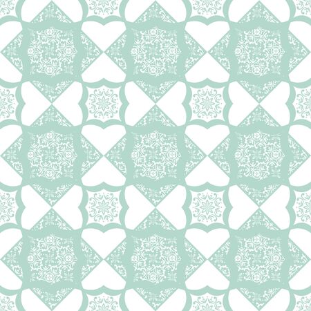 Wallpaper baroque, damask. White and blue floral pattern. Vintage ornament. background for wallpaper, printing on the packaging paper, textiles, tile.のイラスト素材