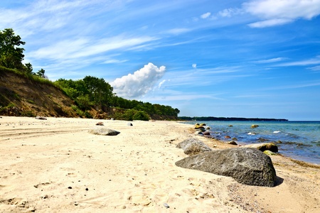 Beautiful Baltic beach on a sunny summer dayの写真素材