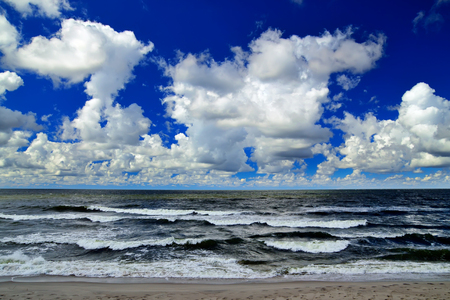 Clouds go over the sea   の写真素材