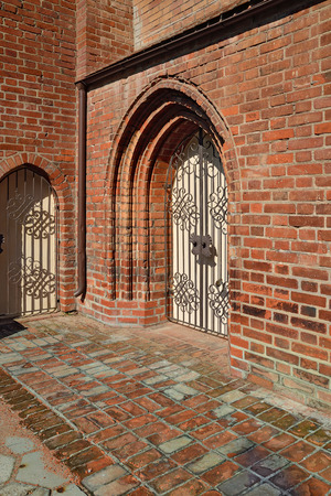 Koenigsberg Cathedral. Fragment of a wallの写真素材