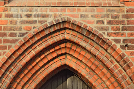Cathedral of Koenigsberg. Fragment of Gothic architecture of the 14th centuryの写真素材